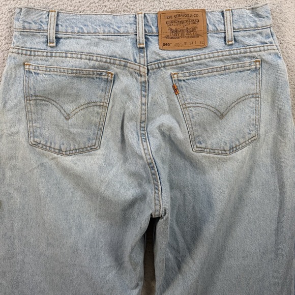 Levi's Other - Vintage Levis Jeans Mens 34x32 Orange Tab 560 Loose Fit Tapered Leg Denim 90s